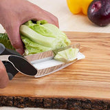 Stainless Steel 4 In 1 Clever Cutter, Black Smart Cutter is The Revolutionary 2-in-1 Knife and Cutting Board That Chops and Slices Your Favorite Foods in Seconds