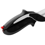 Stainless Steel 4 In 1 Clever Cutter, Black Smart Cutter is The Revolutionary 2-in-1 Knife and Cutting Board That Chops and Slices Your Favorite Foods in Seconds