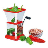 All In One Easy to use Stainless Steel with ABS Manual Chopper Cutter Onion Chilly Dry Fruit & Vegetable Cutter Chopper