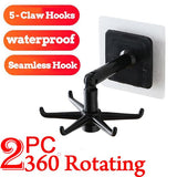 360 Rotatable  Hooks For Hanging (Pack Of 2 - Brown Box)