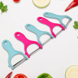 Stainless Steel Kitchen Scissors  Multipurpose Peeler (2 Pc Set  Mix Design Scissor & Peeler)