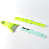 Kitchen Vegetable Peelers , 3 Pieces Potato Peeler with Clean Brush Fruit Peeler Along With Soft Grip Handle (3 Pc Set)