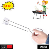 31cm Multi Functional Metal BBQ Clip Tongs Clamp For Garbage Charcoal Serving Tools