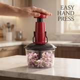 Manual Hand Press vegetable chopper with 6-Blade | Food cutting machine 650ml