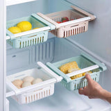 4 PCS Set Of Adjustable Fridge Storage Basket |Fridge Racks Tray |Sliding Storage Racks