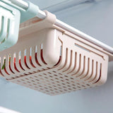 4 PCS Set Of Adjustable Fridge Storage Basket |Fridge Racks Tray |Sliding Storage Racks