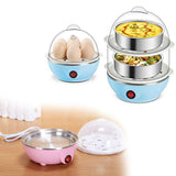 Double Layer Egg Boiler With Automatic Off & Double Layer Electric Egg Maker For Boiling, Cooking And Frying The Eggs, Egg Boiler, Egg Poacher Machine 14 Egg Cooker Egg Steamer.