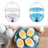Double Layer Egg Boiler With Automatic Off & Double Layer Electric Egg Maker For Boiling, Cooking And Frying The Eggs, Egg Boiler, Egg Poacher Machine 14 Egg Cooker Egg Steamer.