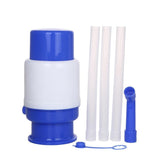 Manual Water Bottle Pump Drinking Water Pump Portable Manual Hand Press Dispenser Water Pump for Universal 2-5 Gallon Bottle Coolers (Blue/White)