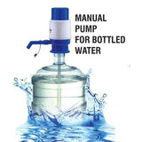 Manual Water Bottle Pump Drinking Water Pump Portable Manual Hand Press Dispenser Water Pump for Universal 2-5 Gallon Bottle Coolers (Blue/White)
