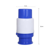 Manual Water Bottle Pump Drinking Water Pump Portable Manual Hand Press Dispenser Water Pump for Universal 2-5 Gallon Bottle Coolers (Blue/White)
