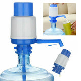 Manual Water Bottle Pump Drinking Water Pump Portable Manual Hand Press Dispenser Water Pump for Universal 2-5 Gallon Bottle Coolers (Blue/White)