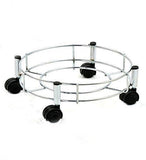 Stainless Steel LPG Cylinder Stand with Wheels, Gas Cylinder Trolly Stand, LPG Gas Cylinder Trolley with Heavy Duty Easily Movable Wheels for Home Cylinder