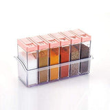 Kitchen Storage Plastic Spice Jars (6 Pcs 14x22x8cm Multicolor)