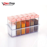 Kitchen Storage Plastic Spice Jars (6 Pcs 14x22x8cm Multicolor)