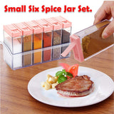 Kitchen Storage Plastic Spice Jars (6 Pcs 14x22x8cm Multicolor)