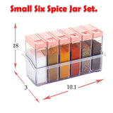 Kitchen Storage Plastic Spice Jars (6 Pcs 14x22x8cm Multicolor)