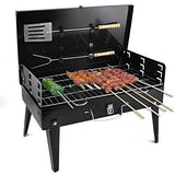 Stainless Steel Briefcase Style Barbecue Grill Toaster (Medium Black) Compact and Sturdy
