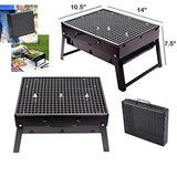 Barbeque Grill Set for Home Chicken Griller Barbeque Grill Briefcase, Portable Tandoori Grill for Home, Outdoor, Charcoal BBQ Grill(Black Carbon Steel)