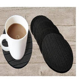 6 pcs Useful Round Shape Plain Silicone Cup Mat Coaster Drinking Tea Coffee Mug Wine Mat for Home(Multicolor)