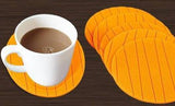 6 pcs Useful Round Shape Plain Silicone Cup Mat Coaster Drinking Tea Coffee Mug Wine Mat for Home(Multicolor)