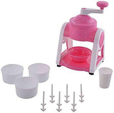 Manual Ice Gola Slush Maker Ice Snow Maker Machine Ice Snow Maker for Crushed Ice Indian Dessert (Multicolor)