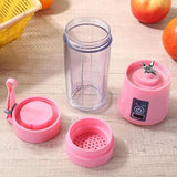 Rechargeable Hand Juicer, 6 Blade Portable Electric Mini USB Multi Color Bottle Blender, Fruit Juice Maker (Multicolor+ Protein Shaker)