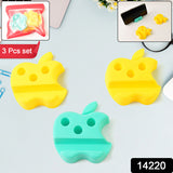 Multi-functional Apple-shaped Plastic Mobile Stand With Pen Holder (3 Pc  Mix Color)