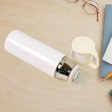 350 ML Stainless Steel Insulated Vacuum Bottle With Transparent Lid And Carry Handle | Leak-Proof Hot & Cold Thermos Flask