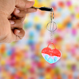 Compact Silicone Pop It Keychain Toy - Birthday Return Gift Of Kids - Portable Bubble Popping Fun Stress Relief Fidget Toy (Mix Design  1 Pc)