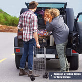 Foldable Shopping Trolley With Wheels ( MOQ - 2 PC)