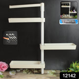 Kitchen Organizer 3 Layer Rotating Shelf Storage Racks Multipurpose Adjustable (1 Set)