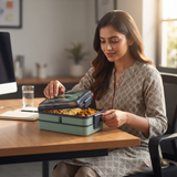 3 layer lunch box with detachable containers
