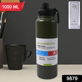 Stainless Steel Double Wall Vacuum-insulated Drink Water Bottle (1000 ML- Mix Color)