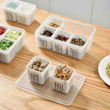 Fridge Storage Boxes, Fridge Food Storage Containers Set, Kitchen Food Organizer, Refrigerator Storage Boxes for Freshness, Vegetable Storage, Draining Refrigerator Food Box(1 PC)