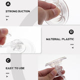 Plastic Suction Cup Hook , Removable Reusable Window Glass Door Transparent Wall Suction Cup Hangers (1 PC)