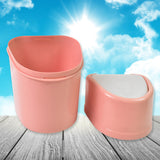 Mini Trash Can Dustbin Plastic Garbage Can With Lid (1 PC)