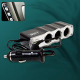 3-Way Car Socket Splitter With Dual USB With 12V/24V Fast Charger for Phones, GPS & Dashcam