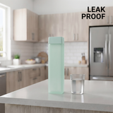 Frosty plastic water bottle Set of 6, Each 950 ml | Multicolor Lightweigh Leakproof Matte Finish Reusable Square size Bottle