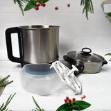 Soup Pot With Lid Stainless Steel Multi Cooker Kettle (800W - 2.5 Ltr.)