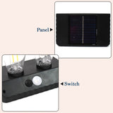 Solar Double LED Bulb Lamp |Solar Interaction Wall Lamp |  Decorative Lighting Fixture Yt-819- 2w (1 Pc)