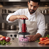 Manual Hand Press vegetable chopper with 6-Blade | Food cutting machine 650ml