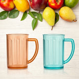Stylish Juice Glasses, Water Glasses, Beer Glasses, Milk Shake Glasses, Multipurpose Glass Plastic Beer Mugs, Unbreakable Beer Tasting Glasses, Clear Juice Glasses Suitable for Kids (2 pc)