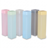 Frosty plastic water bottle Set of 6, Each 950 ml | Multicolor Lightweigh Leakproof Matte Finish Reusable Square size Bottle