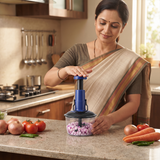 Manual Hand Press vegetable chopper with 6-Blade | Food cutting machine 650ml