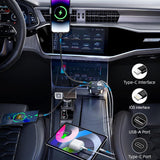4-in-1 Super Fast Car Charger With Dual Built-in Cables Dual Usb Ports