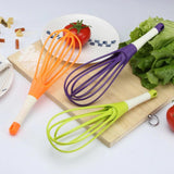 Plastic Egg Whisk Mixer for Milk,Coffee,Juice Balloon Whisk, Coffee Hand Whisk, 2-in-1 Rotating Hand Blender Mixer Multicolor (Pack of 1)