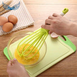 Plastic Egg Whisk Mixer for Milk,Coffee,Juice Balloon Whisk, Coffee Hand Whisk, 2-in-1 Rotating Hand Blender Mixer Multicolor (Pack of 1)