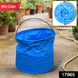 Folding Bucket Portable Round Bucket Simple Bucket With Handle Multi-functional For Outdoor Use Fishing Car Washing Cleaning Disaster Prevention Portable Lightweight Durable (1 Pc  Mix Color)