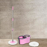 Steel Wringer Spin Mop with Big Wheel and Puller Handle, Bucket Floor Cleaning and Mopping System 360° Flexible, Big Size, Multicolor